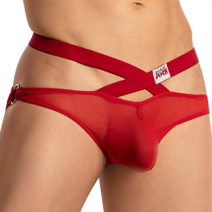 Miami Jock Cross Strapped Sheer Brief